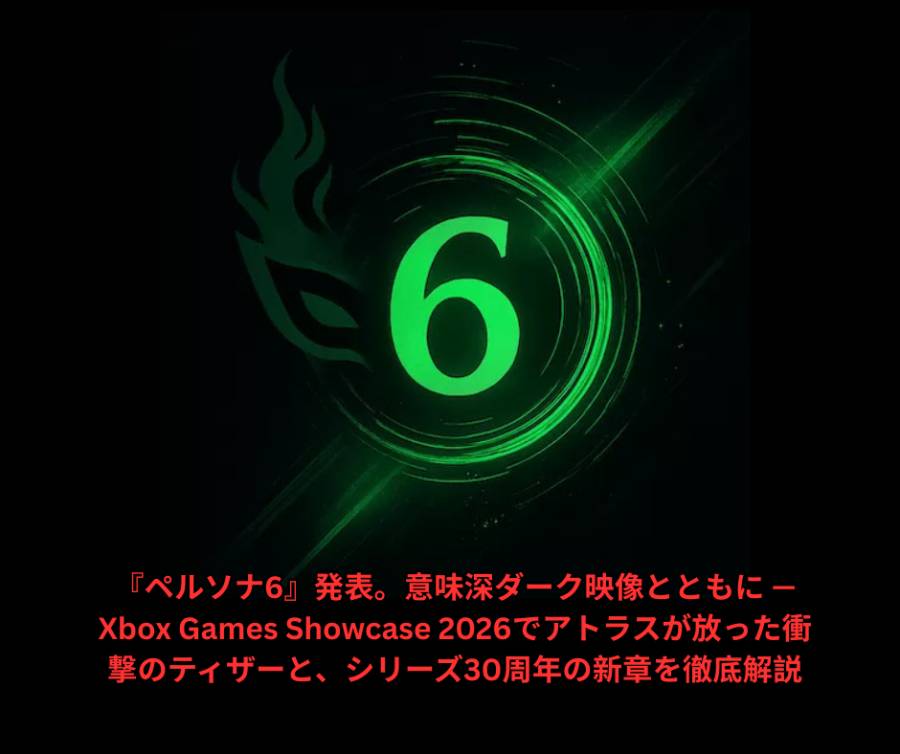 『ペルソナ6』発表。意味深ダーク映像とともに — Xbox Games Showcase 2026でアトラスが放った衝撃のティザーと、シリーズ30周年の新章を徹底解説