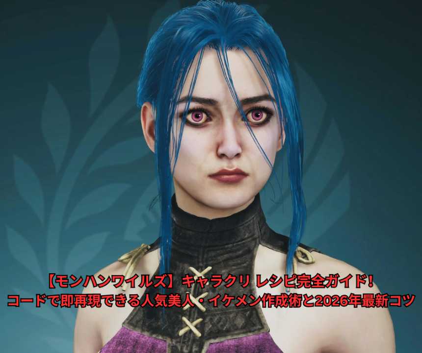 【モンハンワイルズ】キャラクリ レシピ完全ガイド！コードで即再現できる人気美人・イケメン作成術と2026年最新コツ