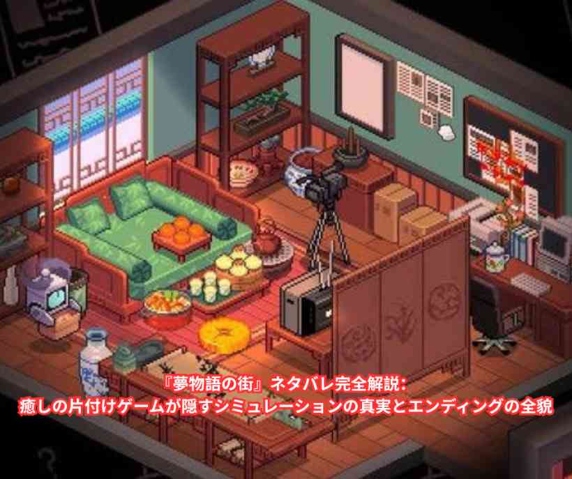 『夢物語の街』ネタバレ完全解説：癒しの片付けゲームが隠すシミュレーションの真実とエンディングの全貌